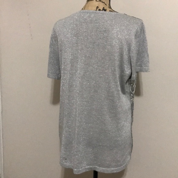 JOSEP A “L “SPARKLING GREY SEQUIN BLOUSE /SWEATER - Picture 3 of 6